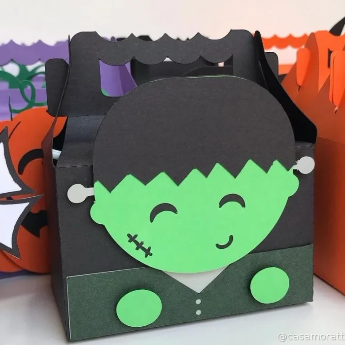 Caixinha personalizada de Frankenstein para festa