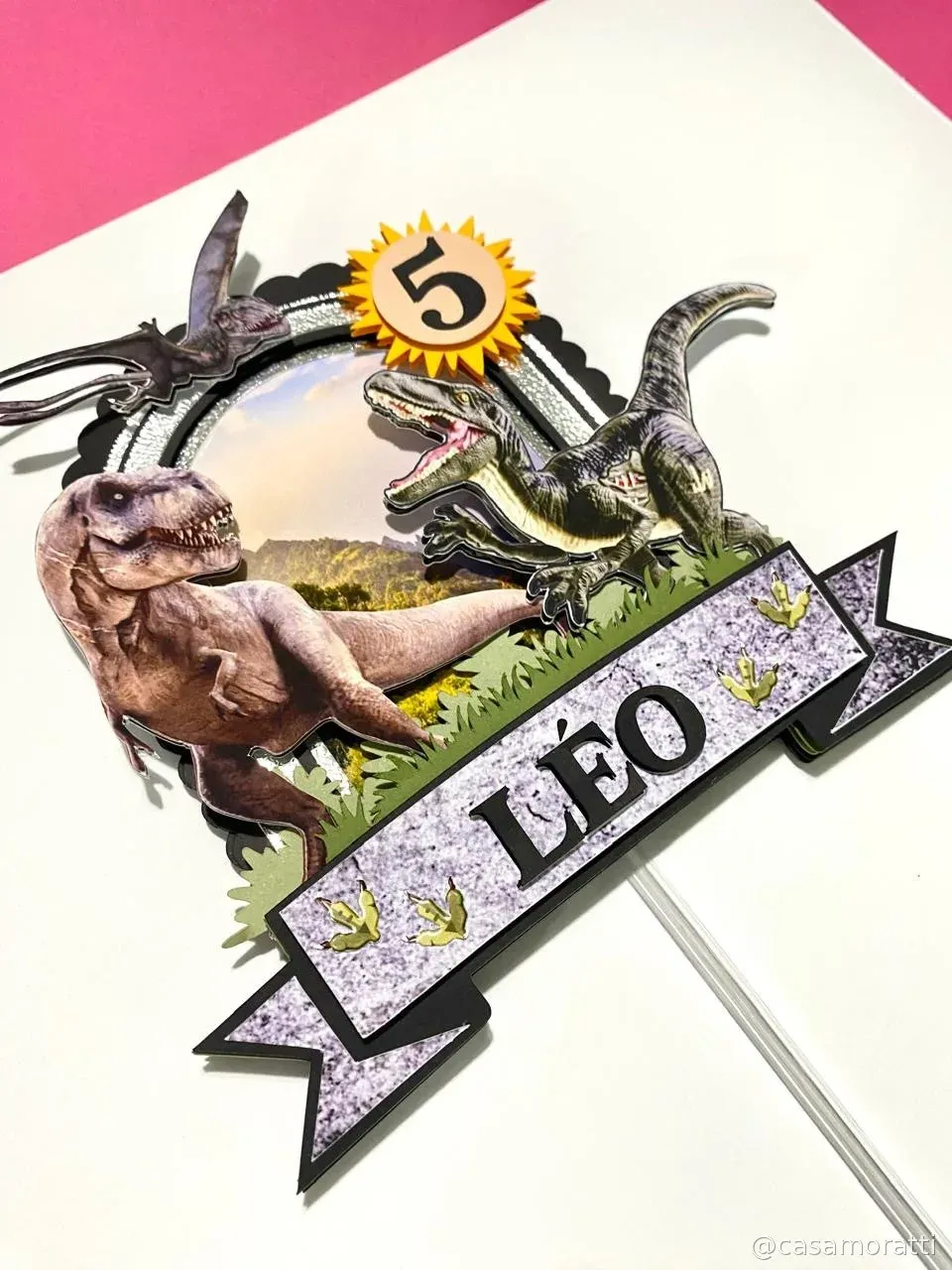 Topo de bolo artesanal personalizado para festa