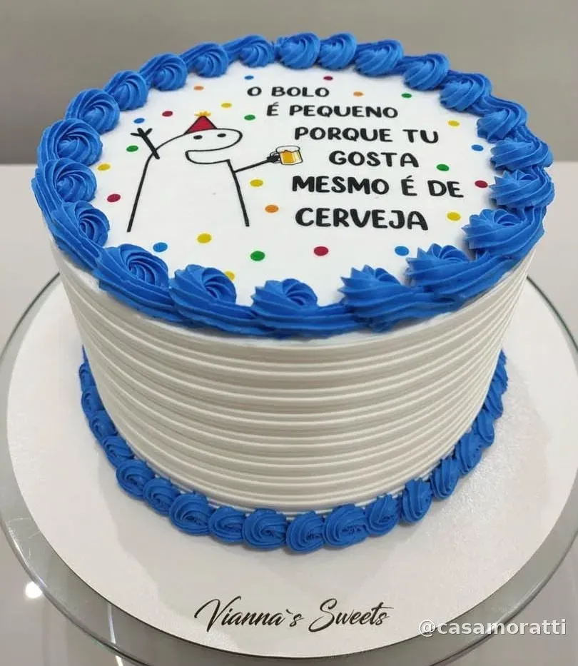 Bolo com papel de arroz personalizado produzido pela Casa Moratti
